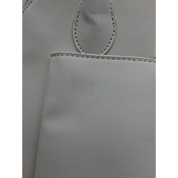 Betsey Johnson White w/ Butterfly Scarf Handbag Purse Handles & Strap Zipper - Picture 14 of 15